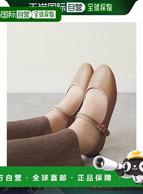 【日本直邮】Menue menue 绑带芭蕾舞鞋（1034 Greige PU）女鞋