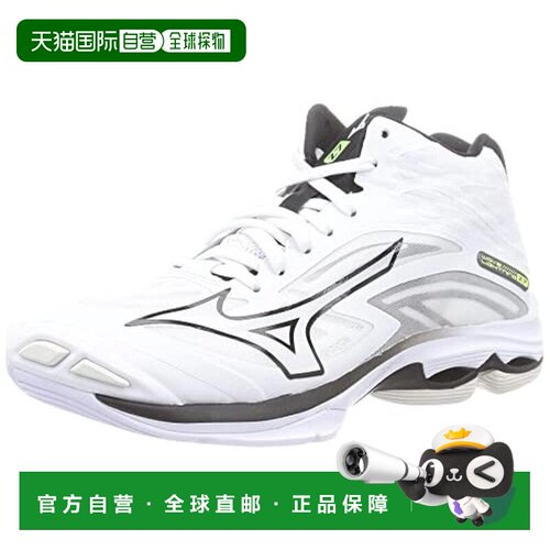 【日本直邮】Mizuno美津浓 排球鞋/室内/宽27cm 白/黑2E V1GA2250