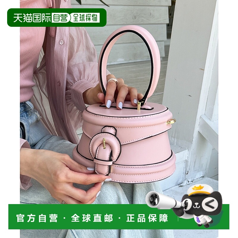 1h可退 日本直邮olu. 女士复古圆形盒子包 OL21OHC04斜挎包女包