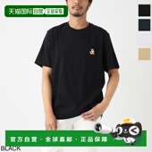 KITSUNE SPEEDY 男士 日本直邮MAISON 圆领T恤 黑色 FOX PATCH舒适