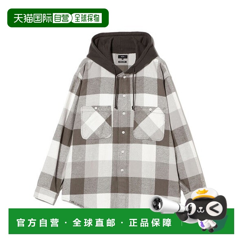 日本直邮BEAMS 格纹连帽衬衫 [96253755]