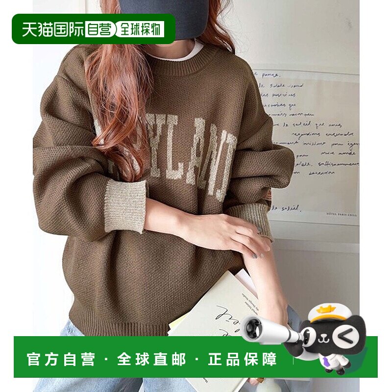 日本直邮Classical Elf 2wayMIX双色字母标识针织套头衫 [C04519E