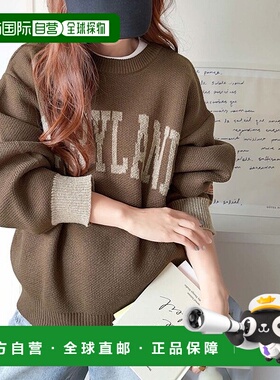 日本直邮Classical Elf 2wayMIX双色字母标识针织套头衫 [C04519E