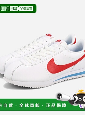 日本直邮NIKE CORTEZ 男士低帮运动鞋（白色/校队红/校队蓝）(DM4