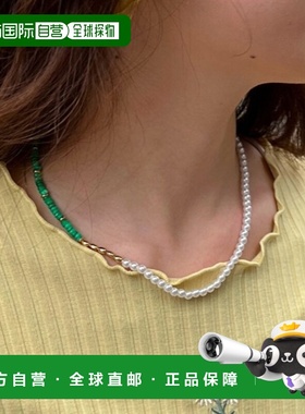 1h可退 日本直邮axes femme 珍珠与彩珠细致项链 AL643X07