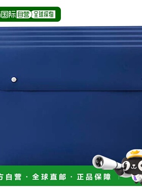 【日本直邮】普乐士口袋塑料封套(付折口文件夹)A3横 蓝 5个 88-5
