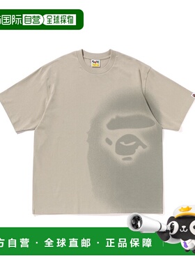 1h可退 日本直邮A BATHING APE 男女同款 宽松版型APE HEAD喷绘短