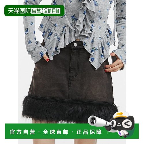 1h可退 日本直邮jouetie 女装  丹宁迷你裙  0825425002半身裙