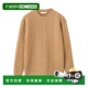 y96 LIDO ROW 日本直邮THE 棕色 女士 麻花针织衫 10069 TOP 圆领