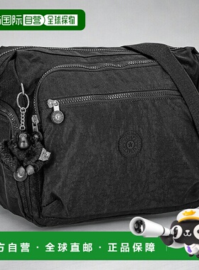 日本直邮Kipling 女士单肩包 K15255P39黑色斜挎包高品质时尚女士