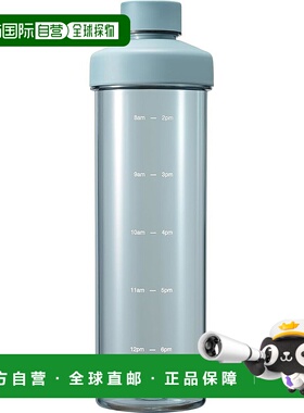 【日本直邮】Wahei Freiz 水瓶 马克杯瓶 水瓶 1L 蓝色 宽口 刻度