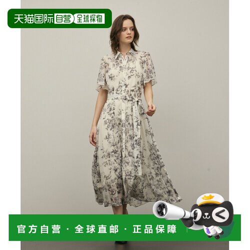 日本直邮Diagram 女装 雪纺碎花喇叭连衣裙 03262【付后1h可退】