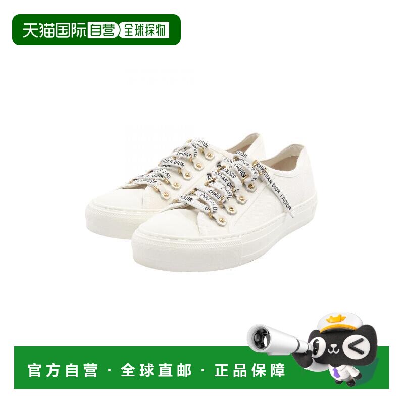 日本直邮中古Dior迪奥女A级95新sneakers运动鞋帆布鞋白色