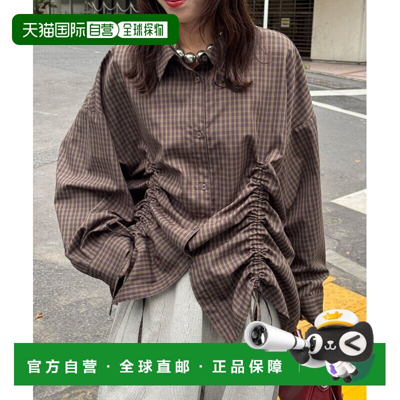 日本直邮CIAOPANIC 女装 拼色褶皱大廓形衬衫 CPZ1062104A0008图片