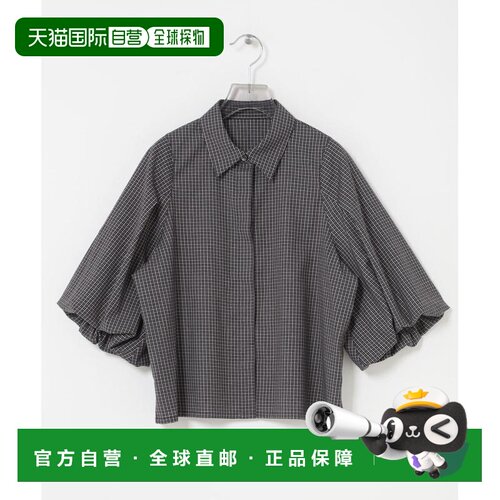 日本直邮URBAN RESEARCH 女装 细格纹泡泡袖衬衫 UR263302031013
