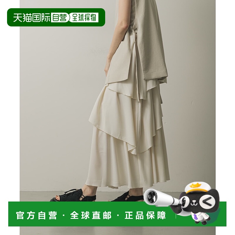 1h可退 日本直邮SENSE OF PLACE 女装 不对称层叠设计涤纶短裙 AA