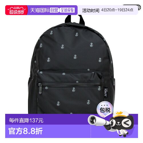 日本直邮Outdoor Products 史努比背包 M 复古花生图案黑色 SY155