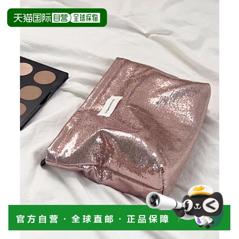 日本直邮florge 轻便可洗亮面化妆包 M号 粉色
