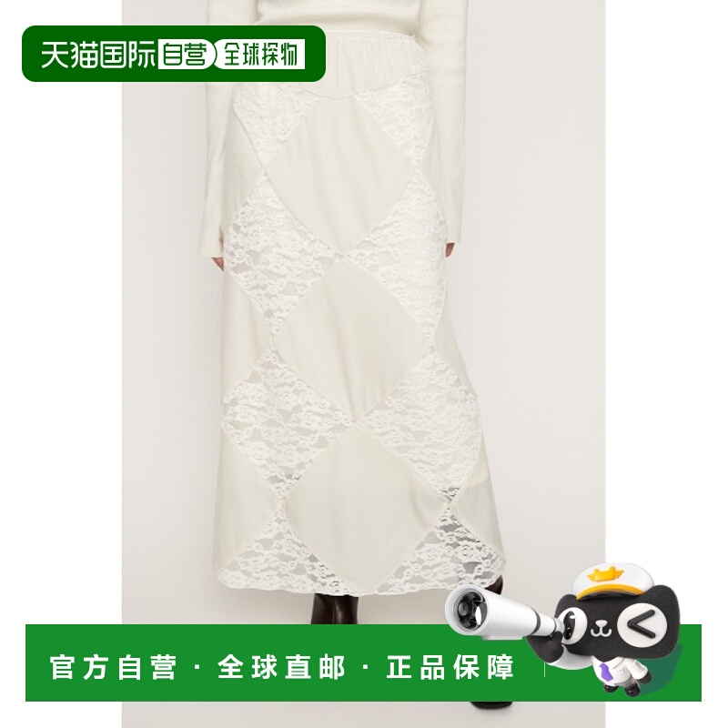 1h可退 日本直邮SLY 女士 弹力丝绒拼接蕾丝 长裙 030IAZ314131