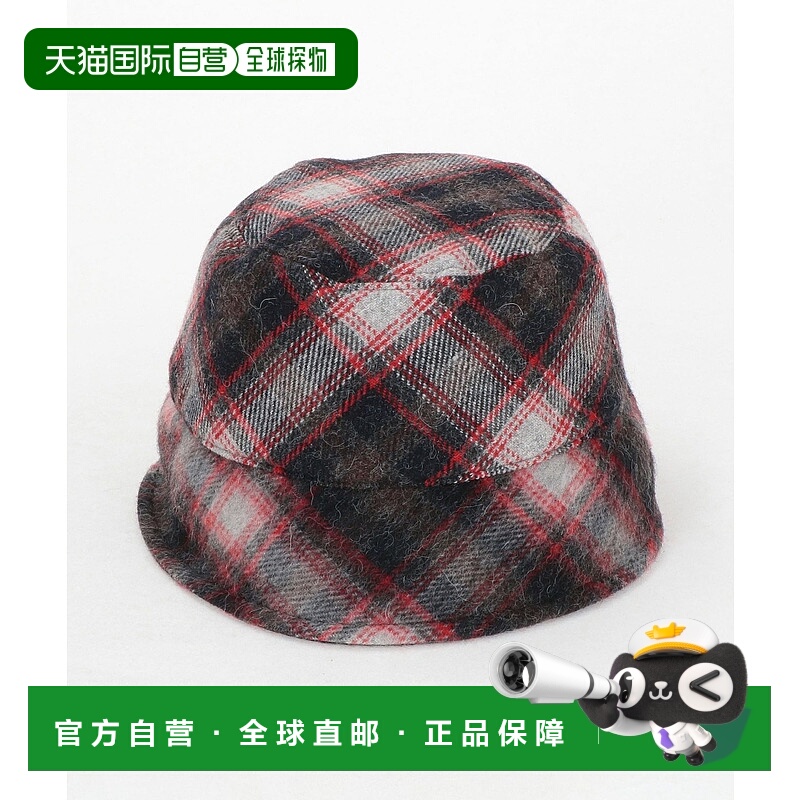 1h可退 日本直邮Revis. 女士秋冬浅檐格纹桶型帽 18385992782