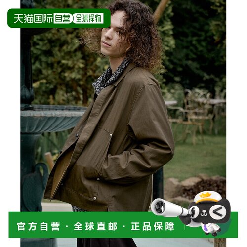 日本直邮Casper John 男装 涂层双膝口袋衬衫 101【付后1h可退】