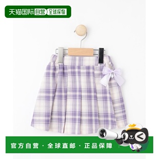 1h可退 日本直邮SHOO・LA・RUE 女童格纹吊饰褶皱裙裤 122720122025