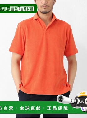 日本直邮GUY ROVER 男士橙色船长 Polo衫 5 针织面料 3850pc221 (