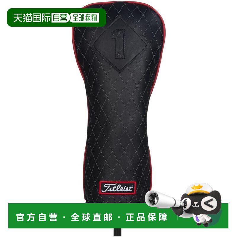 【日本直邮】Titleist泰特利斯 高尔夫球杆头套/皮革TA9NLHC-DR黑