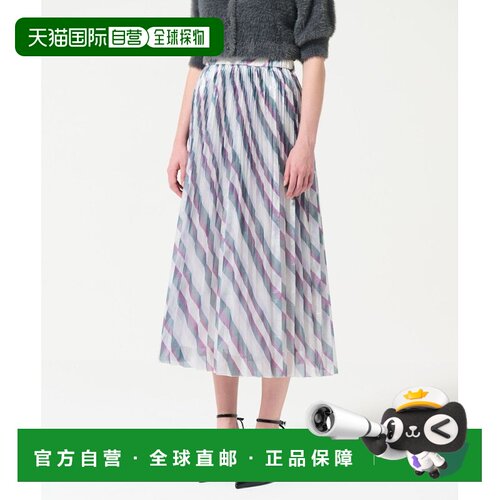 日本直邮GRACE CONTINENTAL 亮片线条百褶裙