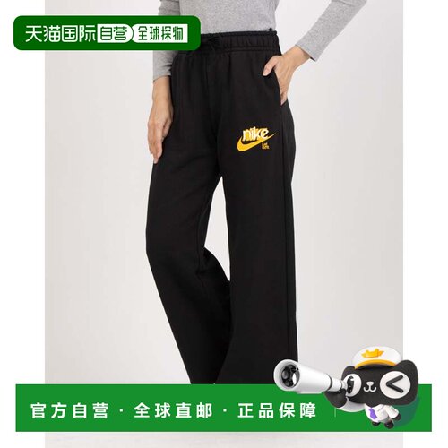 日本直邮NIKE FN3635 运动服俱乐部抓绒中腰阔腿法式毛圈印花长裤