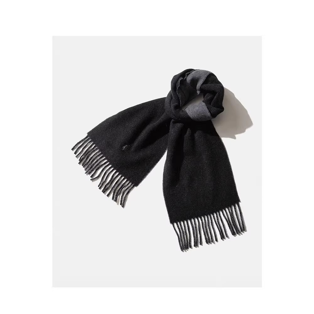 日本直邮Polo Ralph 拉夫劳伦 男女双面羊毛混纺围巾 PC0455