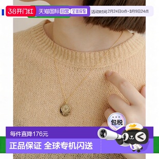 1h可退 日本直邮Omekashi 女士硬币吊坠项链 细链叠戴设计日常百