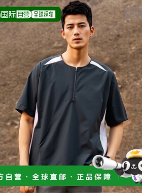 日本直邮ZETT 短袖半拉链毛衣 BOV535H-2911A高档舒适 时尚百搭