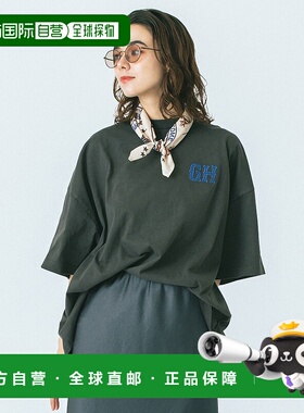 1h可退 日本直邮GENE HEAVENS 女装 刺绣宽松T恤 夏季百搭 204252
