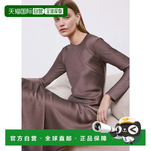 日本直邮MANGO 连衣裙 长款 棕色
