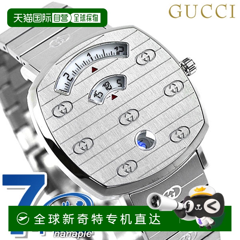 日本直邮GUCCI 手表握把 35 毫米男士女士手表 YA157401银色