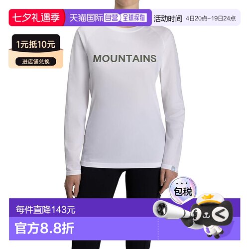【日本直邮】猛犸象 印花长袖T 恤 女款 1016-01040 白色户外
