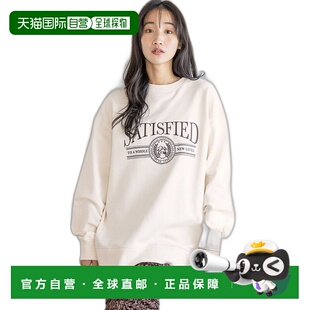 1h可退 日本直邮LOWRYS FARM 女士USA棉刺绣宽松卫衣 240578