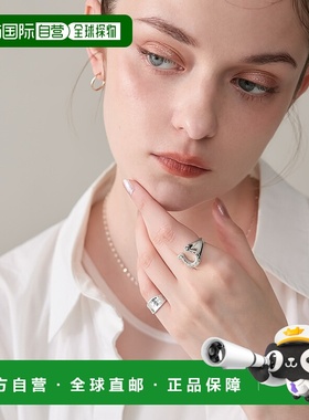 日本直邮NOJESS 女装 银色马蹄造型戒指 宽版U型设计 显瘦个性指