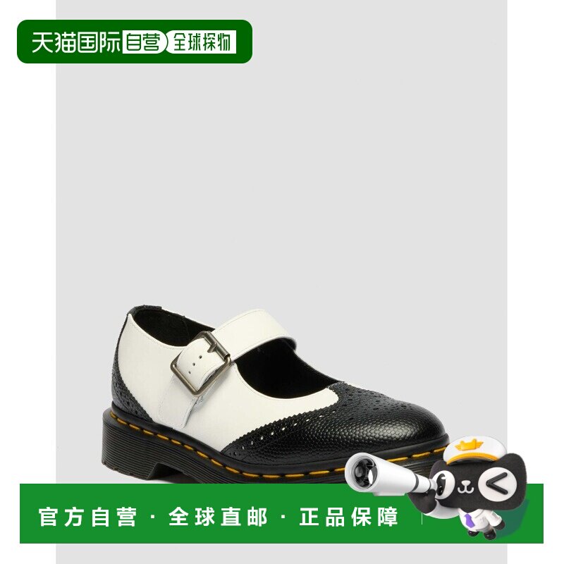 1h可退 日本直邮Dr.Martens 男女同款 黑白拼接玛丽珍鞋 42345001