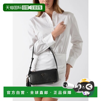 日本直邮GUESS ISOBEL 迷你斜挎包 黑色单肩包钱包