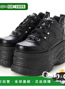 【日本直邮】Yosuke男士休闲鞋黑色厚底低帮印花徽标潮流百搭男鞋