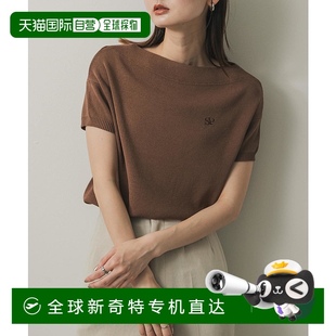 PLACE 女装 刺绣2WAY 1h可退 Neck短袖 Boat 针 日本直邮SENSE