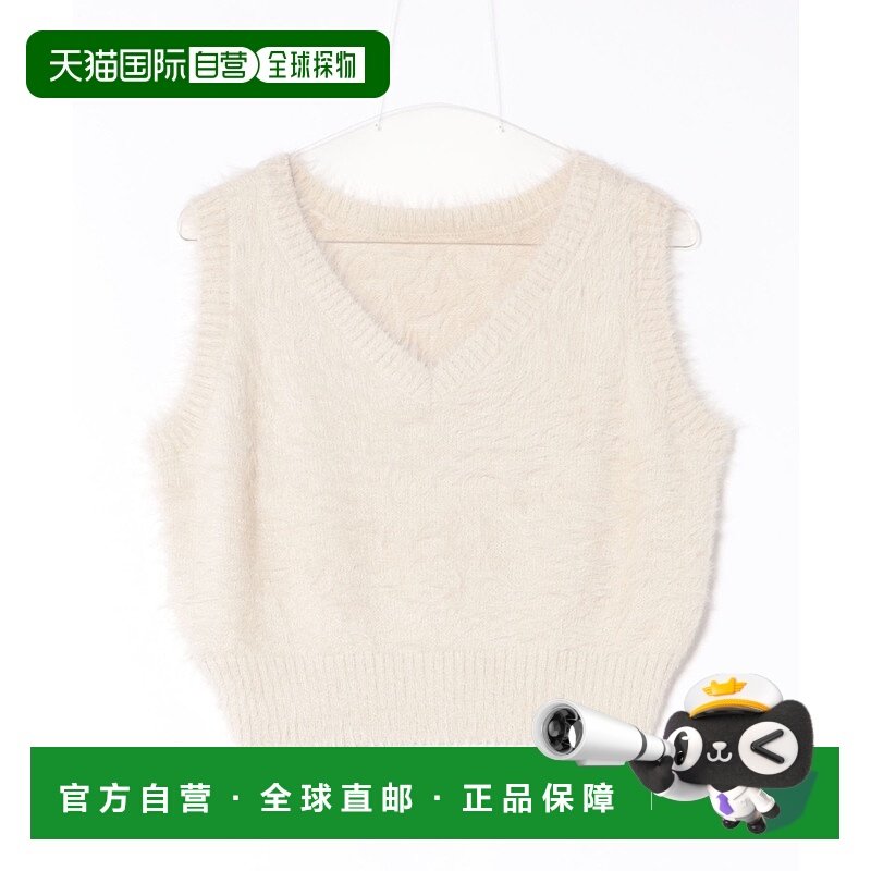 1h可退 日本直邮archives 女士Melange Feather Knit Vest 半拉链