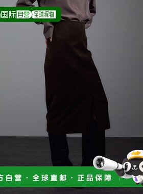 1h可退 日本直邮SALON 女士 高功能仿皮质感I线型中长裙 2025BSHC