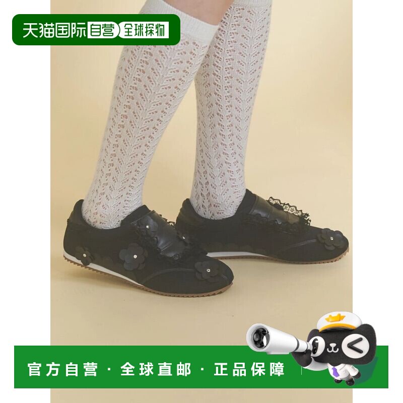 1h可退 日本直邮merry jenny 女士 平底运动鞋 花朵立体装饰不对