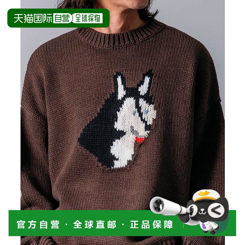 1h可退 日本直邮官方授权 FREAK'S STORE 宽松版型 狗狗图案 粗针