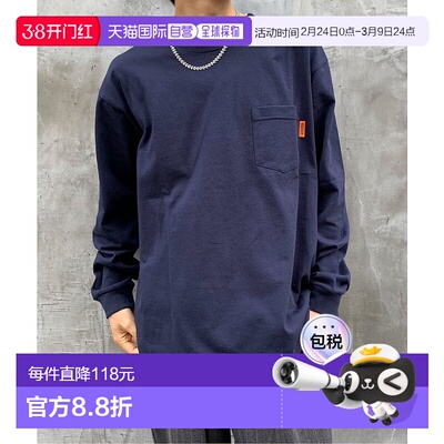 1h可退 日本直邮UNIVERSAL OVERALL男女同款全棉长袖T恤 半高领无