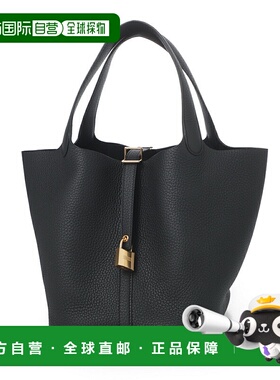日本直邮HERMES 手提包 黑色 女士 picotin lock22 pm gd k tauri
