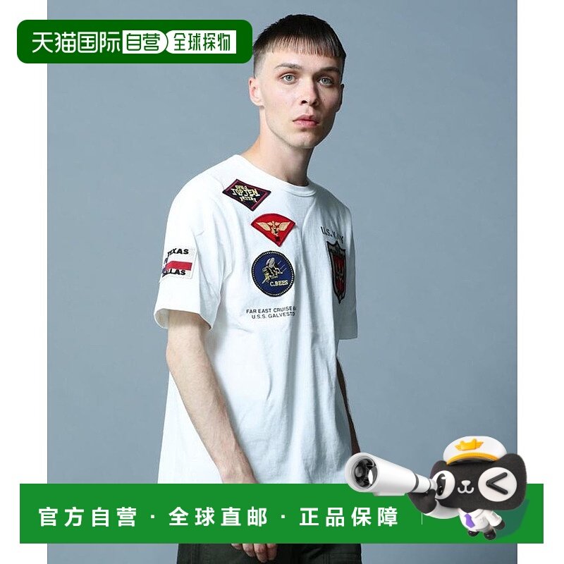 日本直邮AVIREX 托普甘徽章短袖圆领T恤 [AV1129EM017903]